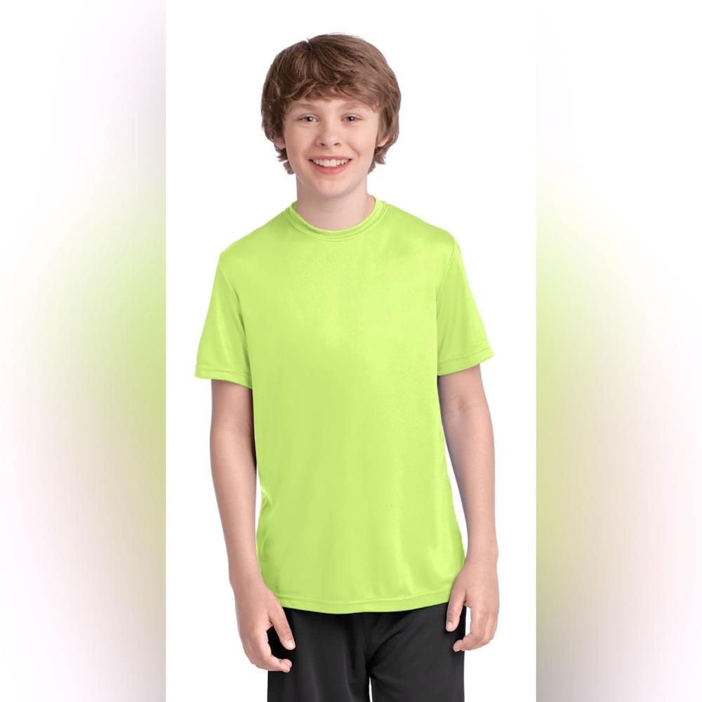 NEW [Eastbay] Gymtech Performance Athletic Shirt, Lime, Youth M 10/12 or L 14/16